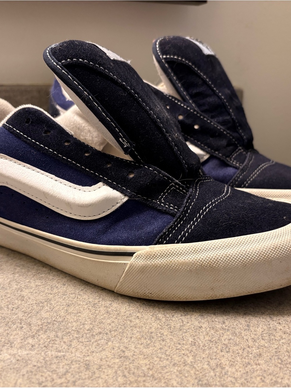 Navy Blue Vans Knu Skool